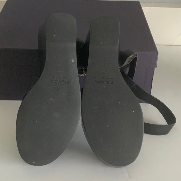 Black Wedge Prada Sandal - Picture 5 of 13